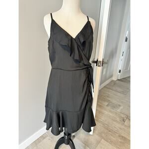 She + Sky | Ruffle Tie Dress in Black – Size Large